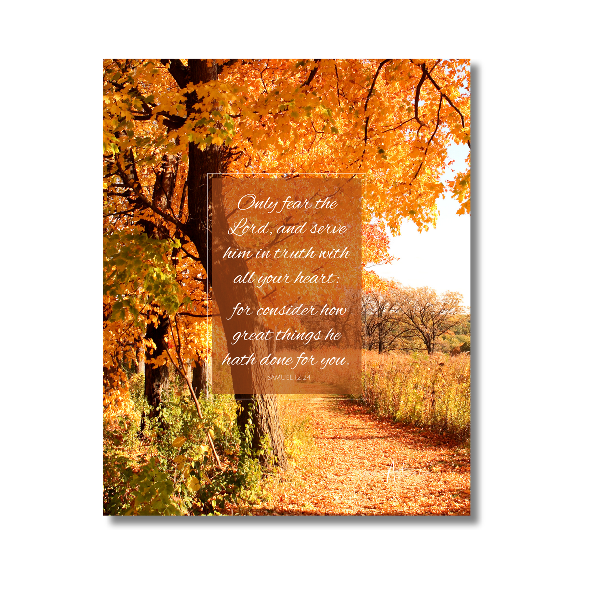 Only Fear the Lord Wall Art - Fall Road 03
