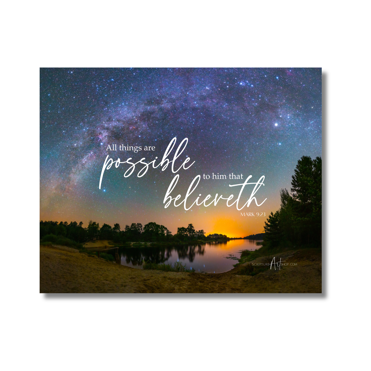 All Things Are Possible Wall Art - Sunset Stars