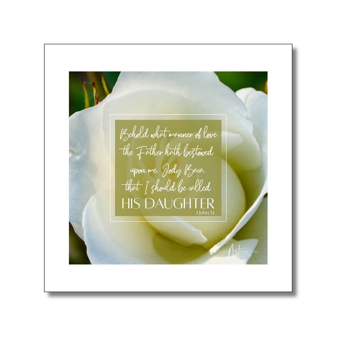 Called His Daughter - White Rose