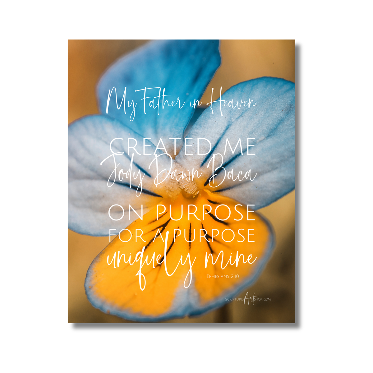 Created on Purpose Personalized Design - Blue Flower
