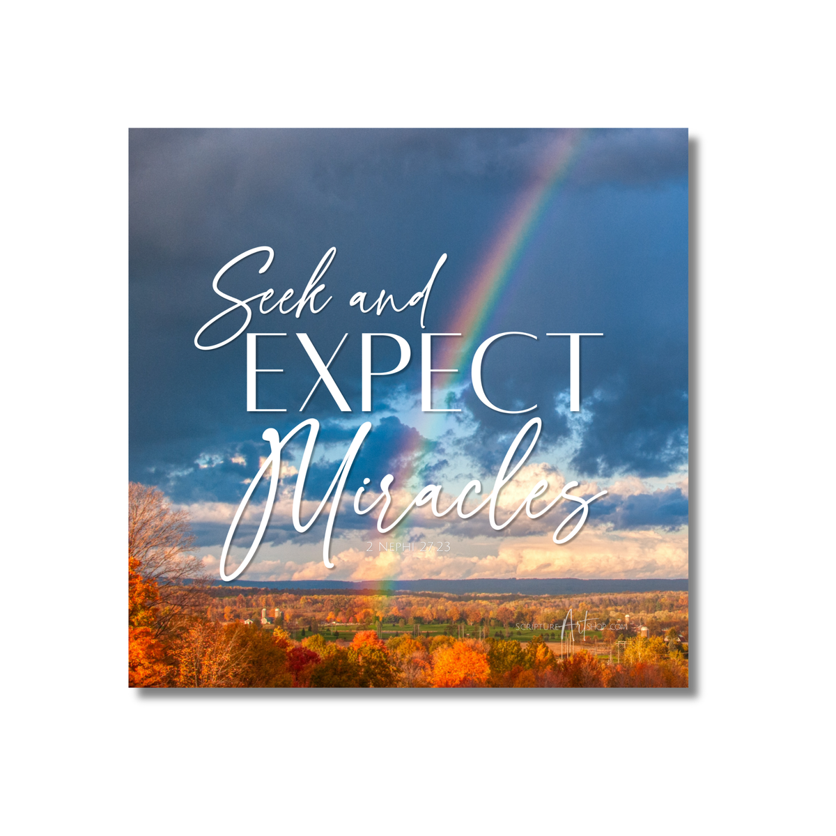 Seek and Expect Miracles Wall Art - Rainbow 02