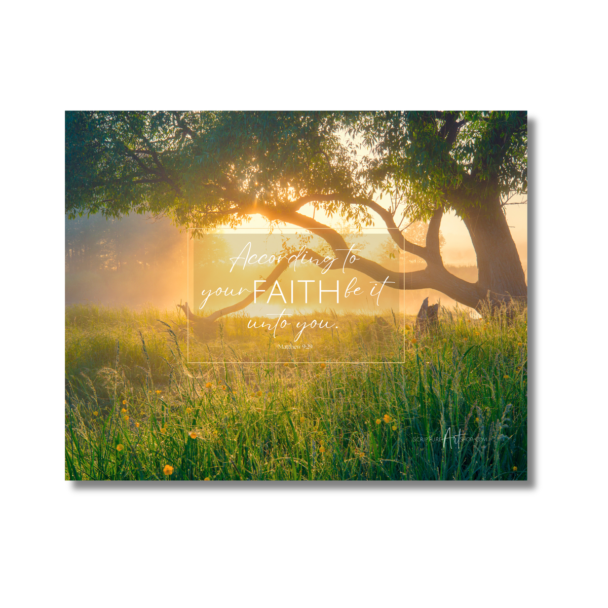 According to Your Faith Wall Art - Sunrise Tree