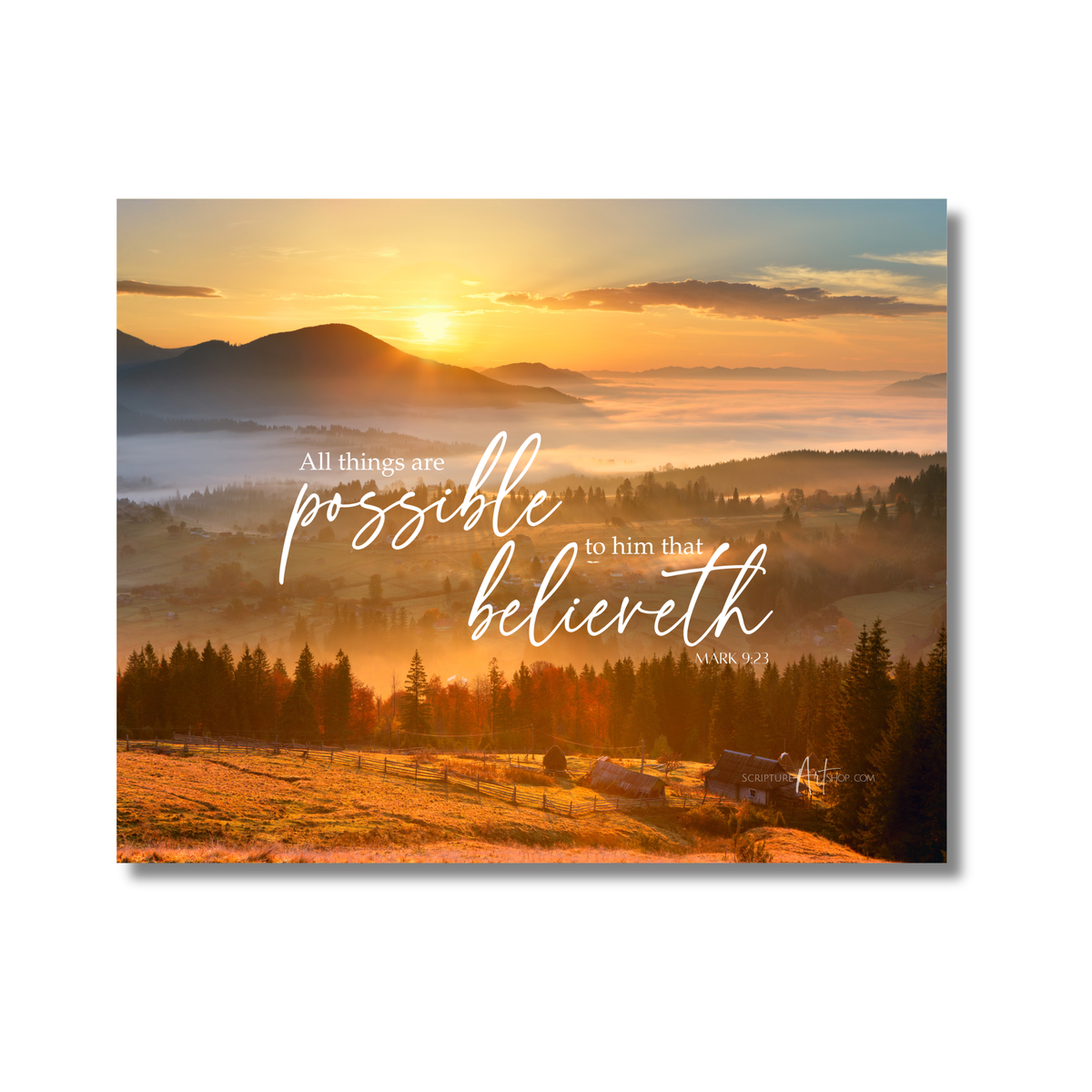 All Things Are Possible Wall Art - Rural Sunrise